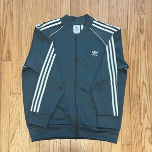 Adidas Men's prime blue Zip-Up Sweater